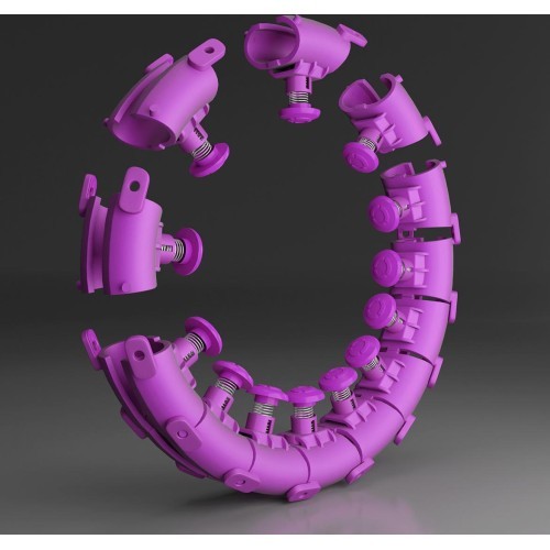Violeta hula stīpa ar svaru HHW12 Plus Size HMS