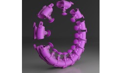HHW12 PLUS SIZE VIOLET HULA HOOP WITH WEIGHT HMS