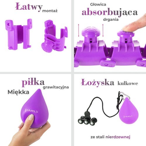 Violeta hula stīpa ar svaru HHW12 Plus Size HMS