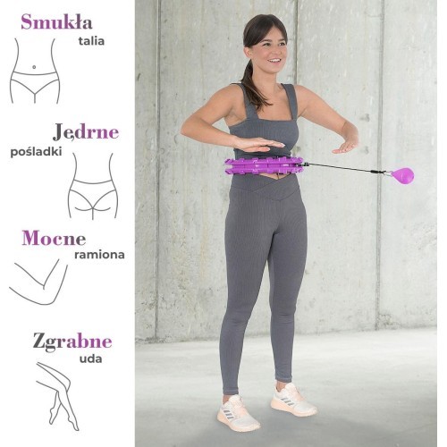 Violeta hula stīpa ar svaru HHW12 Plus Size HMS