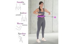 Violeta hula stīpa ar svaru HHW12 Plus Size HMS