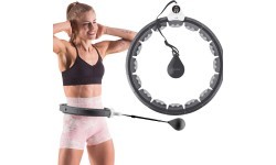 Черный обруч с утяжелителем и счетчиком HHW06 HMS