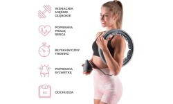 Melns vingrošanas riņķis ar svaru un skaitītāju HHW06 HMS