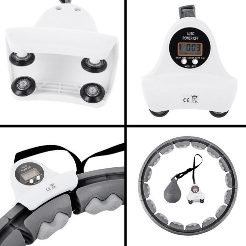 HHW06 HULA HOOP BLACK WITH WEIGHT + COUNTER HMS