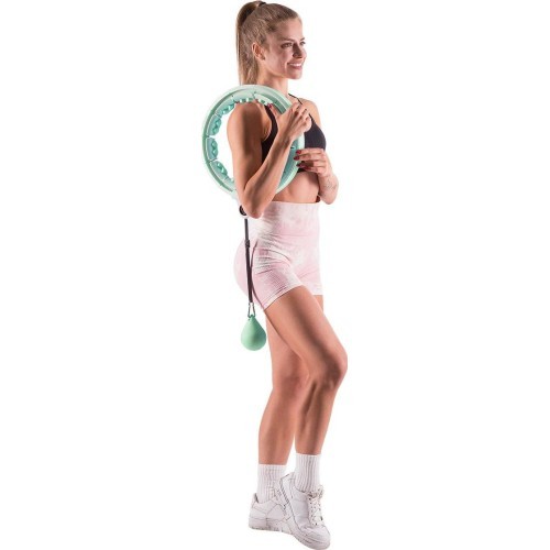 HHW06 GREEN HULA HOOP WITH WEIGHT + COUNTER HMS