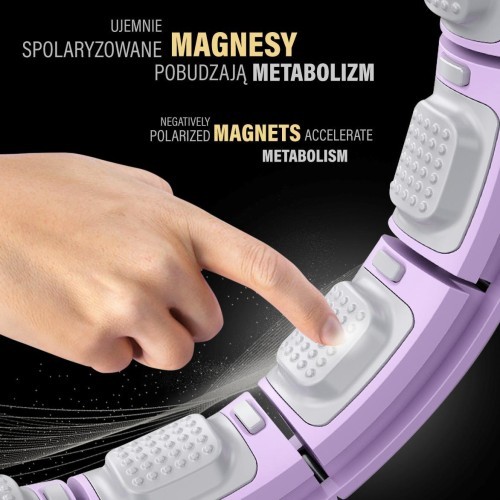 HHM13 HULA HOOP VIOLET MAGNETIC WITH WEIGHT + COUNTER HMS