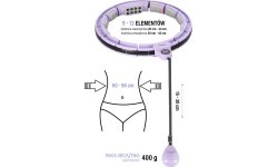 HHM13 HULA HOOP VIOLET MAGNETIC WITH WEIGHT + COUNTER HMS