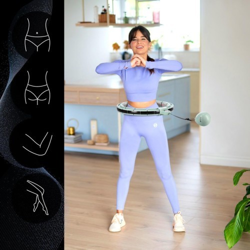 HHM13 HULA HOOP GREEN MAGNETIC WITH WEIGHT + COUNTER HMS