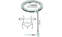 HHM13 HULA HOOP GREEN MAGNETIC WITH WEIGHT + COUNTER HMS