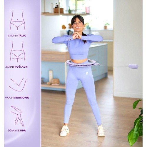 HHM14 HULA HOOP VIOLET MAGNETIC WITH WEIGHT + COUNTER HMS