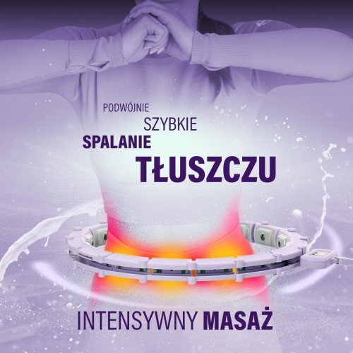 Magnētiskais hula riņķis HHM14 ar svaru un skaitītāju, violets HMS