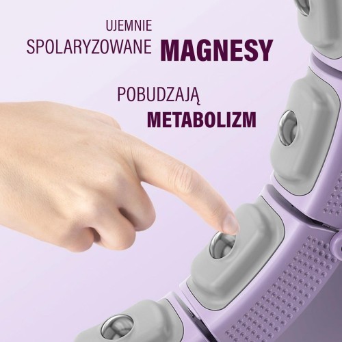 Magnētiskais hula riņķis HHM14 ar svaru un skaitītāju, violets HMS
