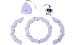 Магнитный хулахуп HHM14 с утяжелителем и счетчиком, фиолетовый HMS