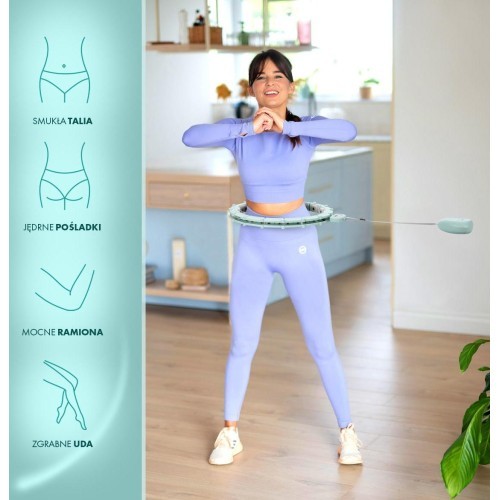 HHM14 HULA HOOP GREEN MAGNETIC WITH WEIGHT + COUNTER HMS