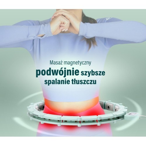 Magnētiskais vingrošanas riņķis HHM14 HMS ar svaru un skaitītāju, zaļš