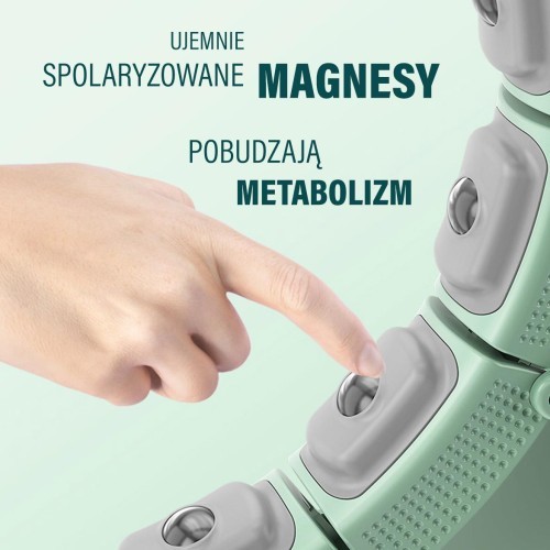 Magnētiskais vingrošanas riņķis HHM14 HMS ar svaru un skaitītāju, zaļš