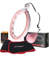 KOMPLEKTS HULA HOOP MAGNĒTISKAIS ROZĀ HHM15 AR ATSVARU + SKAITĪTĀJS HMS + JOSTAS BALSTS BR163 SARKANS