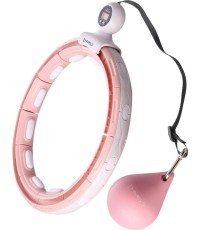 HHM15 HULA HOOP ROZĀ MAGNĒTISKAIS AR ATSVARU + SKAITĪTĀJS HMS