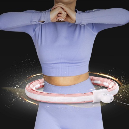 HHM15 HULA HOOP PINK MAGNETIC WITH WEIGHT + COUNTER HMS