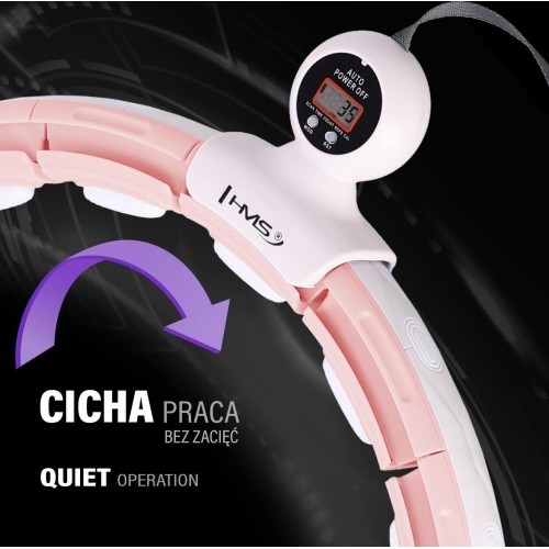 HHM15 HULA HOOP PINK MAGNETIC WITH WEIGHT + COUNTER HMS