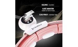 HHM15 HULA HOOP PINK MAGNETIC WITH WEIGHT + COUNTER HMS