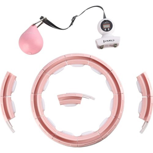 HHM15 HULA HOOP PINK MAGNETIC WITH WEIGHT + COUNTER HMS