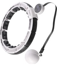 HHM16 HULA HOOP BALTS MAGNĒTISKS AR ATSVARU + SKAITĪTĀJS HMS