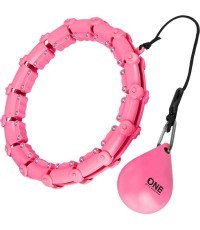 OHA02 HULA HOP ROZĀ AR SVARU VIENA FITNESA