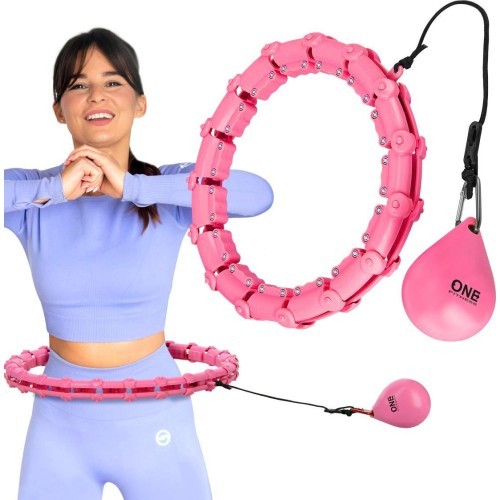 OHA02 HULA HOP PINK WITH WEIGHT ONE FITNESS