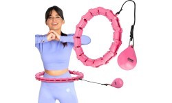 Rozā vingrošanas riņķis ar atsvaru OHA02 One Fitness