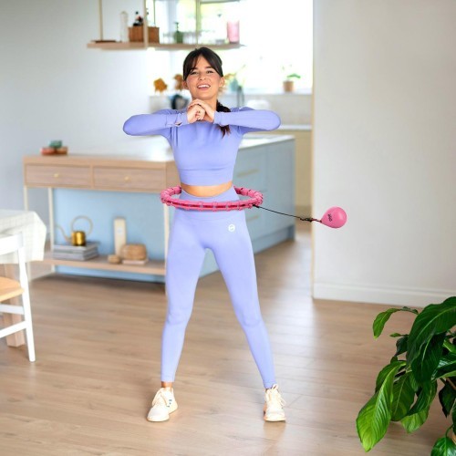 OHA02 HULA HOP PINK WITH WEIGHT ONE FITNESS