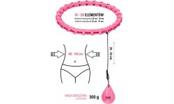 Розовый обруч с утяжелителем OHA02 One Fitness