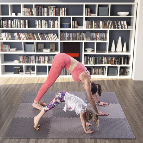 Multipack Puzzle Mat For Gym Equipment HMS Premium MP12, Dark Gray