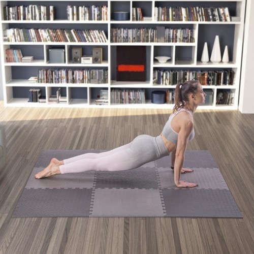 Multipack Puzzle Mat For Gym Equipment HMS Premium MP12, Dark Gray