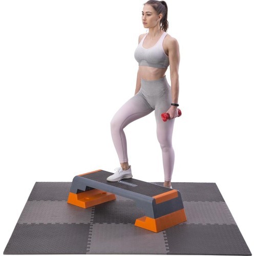 Multipack Puzzle Mat For Gym Equipment HMS Premium MP12, Dark Gray