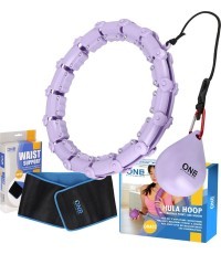 KOMPLEKTS HULA HOOP OHA02 VIOLETA AR SVARU ONE FITNESS + JOSTASVIETAS ATBALSTS BR160