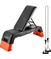 AS009 PRO REGULĒJAMS AEROBIKAS PAKĀPIENS AR SOLIŅA FUNKCIJU, KOMERCIĀLS HMS