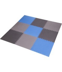 Aizsargpaklājs One Fitness MP-10, pelēkzils, 60x60x1 cm, 9 gab.