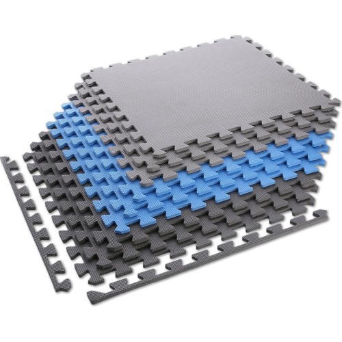 Protective Mat One Fitness MP-10, Gray-Blue, 60x60x1cm, 9pcs.