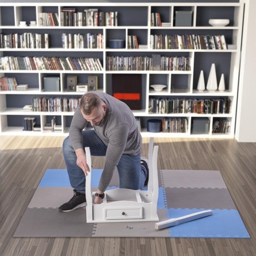 Aizsargpaklājs One Fitness MP-10, pelēkzils, 60x60x1 cm, 9 gab.