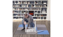 Protective Mat One Fitness MP-10, Gray-Blue, 60x60x1cm, 9pcs.