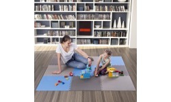 Защитный коврик One Fitness MP-10, серо-синий, 60x60x1 см, 9 шт.