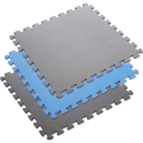 Protective Mat One Fitness MP-10, Gray-Blue, 60x60x1cm, 9pcs.