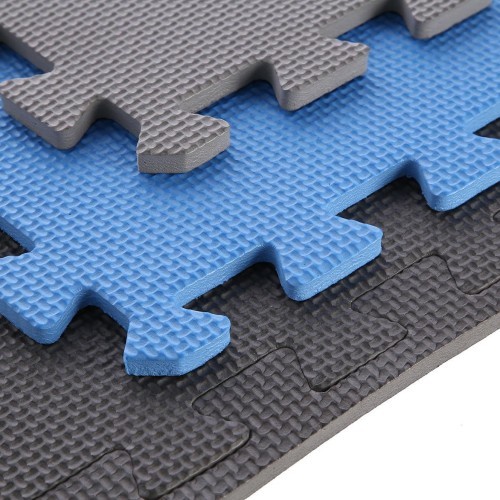 Protective Mat One Fitness MP-10, Gray-Blue, 60x60x1cm, 9pcs.