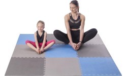 Защитный коврик One Fitness MP-10, серо-синий, 60x60x1 см, 9 шт.