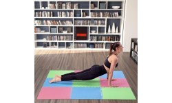 Защитный мат One Fitness MP-10, зелено-сине-красный, 60 x 60 x 1 см, 9 шт.