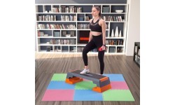 Защитный мат One Fitness MP-10, зелено-сине-красный, 60 x 60 x 1 см, 9 шт.