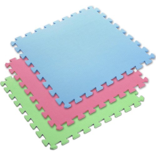 Защитный мат One Fitness MP-10, зелено-сине-красный, 60 x 60 x 1 см, 9 шт.