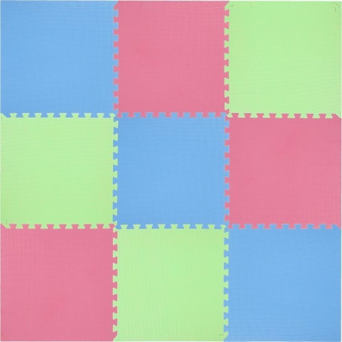 Protective Mat One Fitness MP-10, green-blue-red, 60x60x1cm, 9pcs.