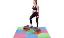 Protective Mat One Fitness MP-10, green-blue-red, 60x60x1cm, 9pcs.